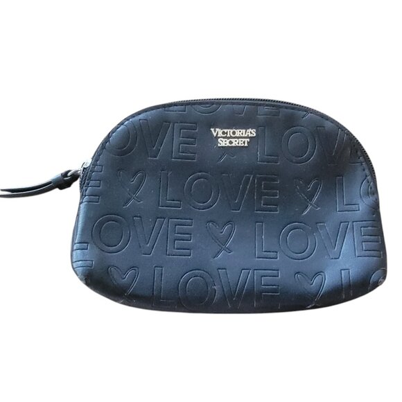 Victoria's Secret Handbags - Victoria's Secret Love Black Makeup Pouch
